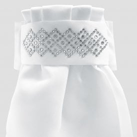 Equetech Deluxe Ready-Tied Stock - Solitaire White