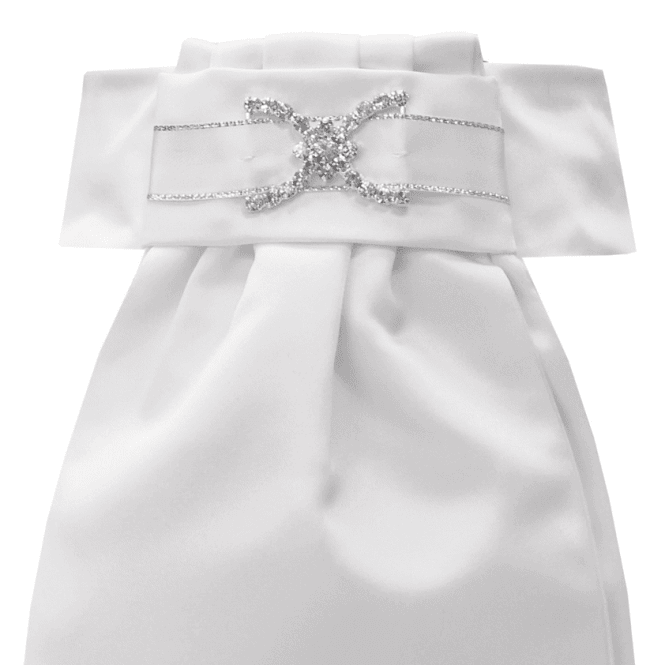 Equetech  Deluxe Ready-Tied Stock - White Amelia Deluxe