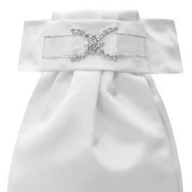 Equetech Deluxe Ready-Tied Stock - White Amelia Deluxe