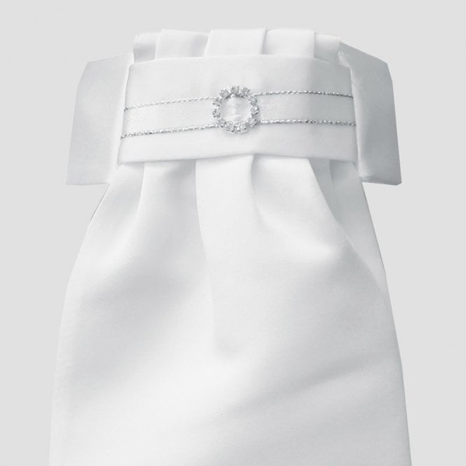 Equetech  Deluxe Ready-Tied Stock - White/Circle Diamante