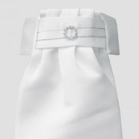 Equetech Deluxe Ready-Tied Stock - White/Circle Diamante