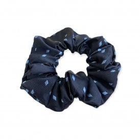 Equetech Diamond Hair Scrunchie - Navy/Lt Blue