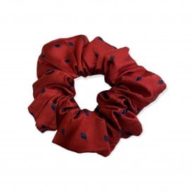 Equetech Diamond Hair Scrunchie - Red/Navy