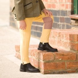 Equetech Dinky Deluxe Jodhpurs - Canary/Fawn