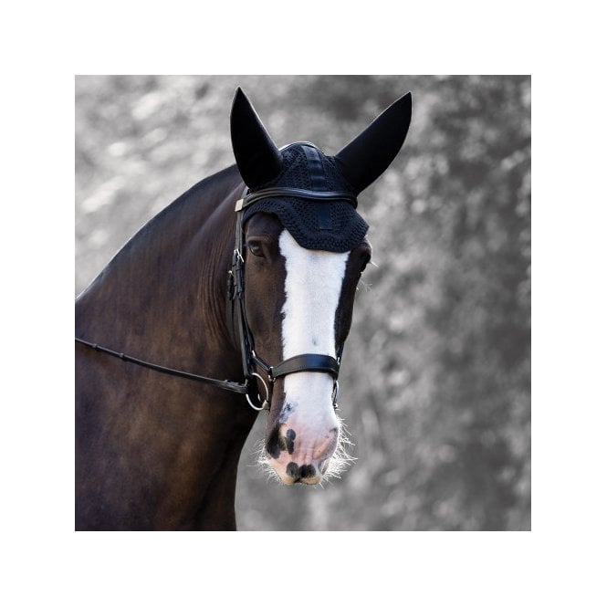 Equetech  Horse Soundless Ear Net Hood - Black