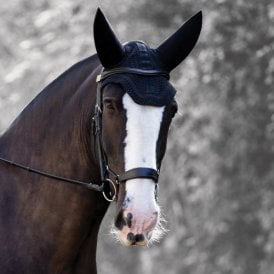 Equetech Horse Soundless Ear Net Hood - Black