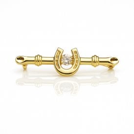 Equetech Horseshoe Deluxe Stock Pin - Gold