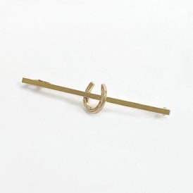 Equetech Horseshoe Stock Pin - Gold