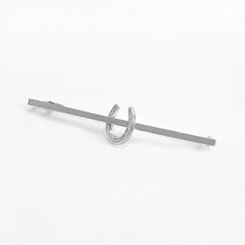 Equetech Horseshoe Stock Pin - Silver