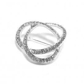 Equetech Infinity Stock Pin - Silver/Crystal
