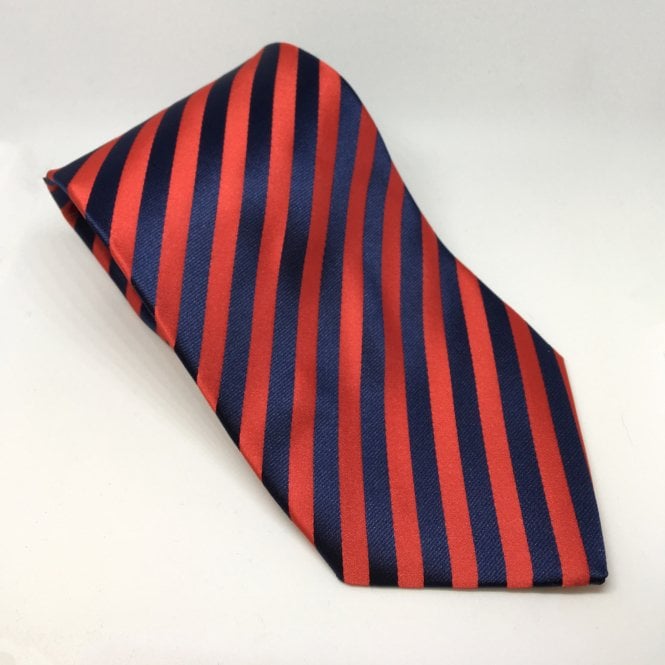 Equetech  Junior Broad Stripe Show Tie - Red/Navy