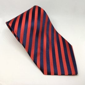 Equetech Junior Broad Stripe Show Tie - Red/Navy