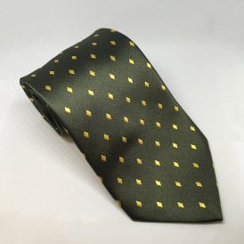 Equetech Junior Diamond Show Tie - Forest/Gold