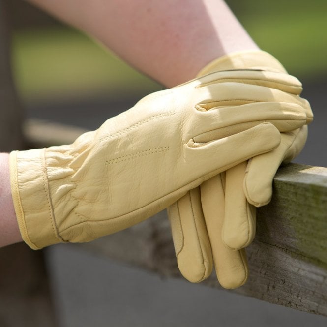 Equetech  Junior Leather Show Gloves - Corn