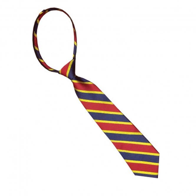 Equetech  Junior Lurex Stipe Zipper Tie - Navy/Red/Gold