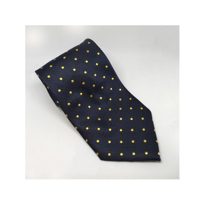 Equetech  Junior Polka Dot Show Tie - Navy/Gold