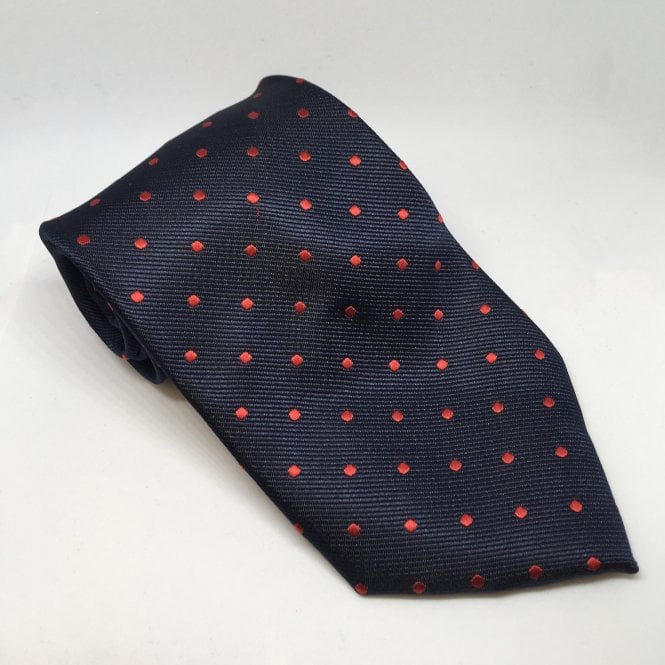 Equetech  Junior Polka Dot Show Tie - Navy/Red