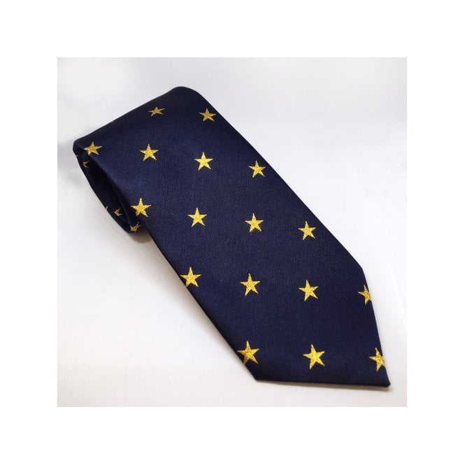 Equetech  Junior Star Tie - Navy/Metalic Gold Stars