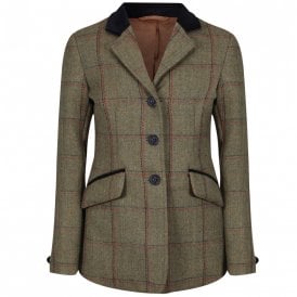 Equetech Launton Deluxe Childs Tweed Riding Jacket - Green