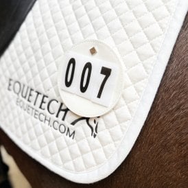 Equetech Luxe Saddle Cloth Number Holders - White/Pair