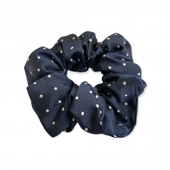 Equetech  Pin Spot Scrunchie - Navy/White