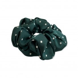 Equetech Polka Dot Hair Scrunchie - Bottle/Green/ White