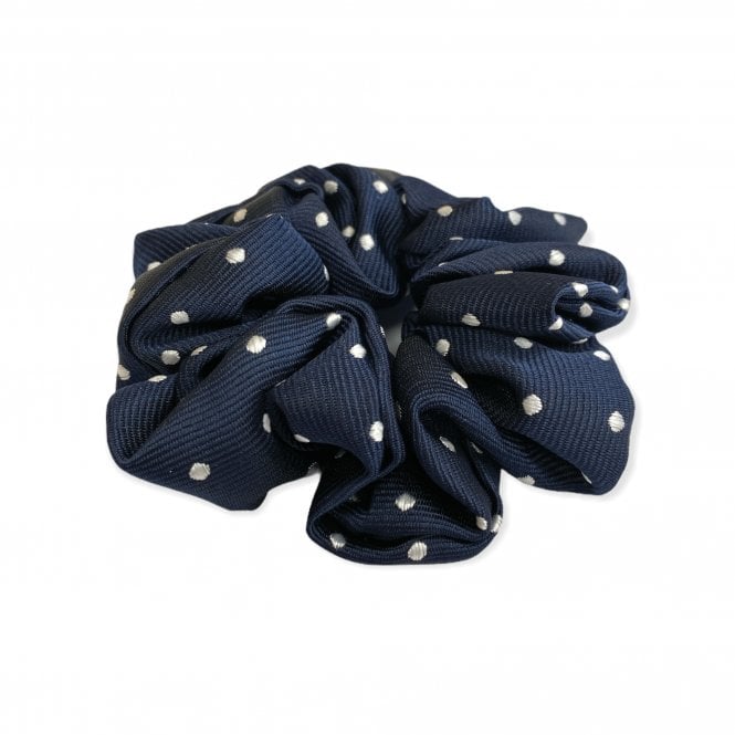Equetech  Polka Dot Hair Scrunchie - Navy/White