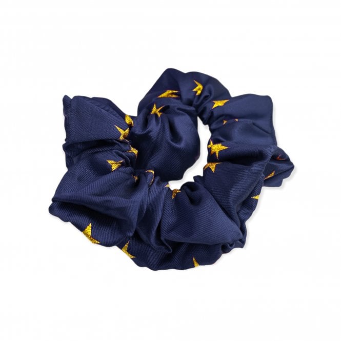 Equetech  Stars Scrunchie - Navy/Metalic Gold