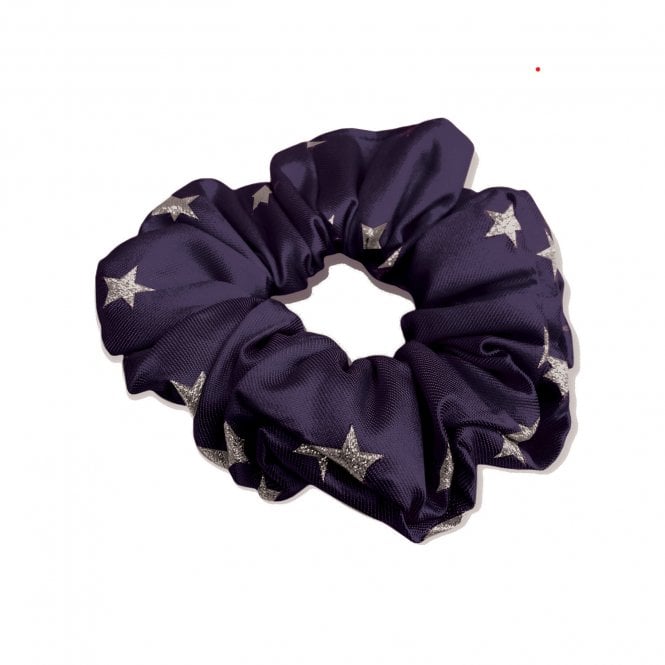 Equetech  Stars Scrunchie - Purple/Metalic Silver