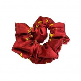 Equetech Stars Scrunchie - Red/Metalic Gold