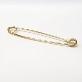 Equetech Traditional Plain Stock Pin - Gold 75mm