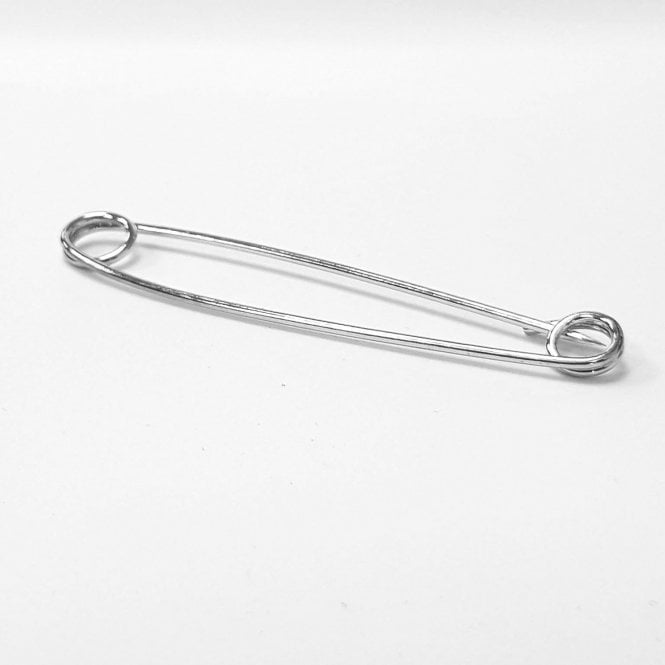 Equetech  Traditional Plain Stock Pin - Silver 75mm