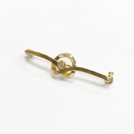 Equetech Twirl Crystal Stock Pin - Gold
