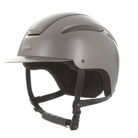 Evoke Callisto Classic Peak Riding Hat - Graphite/Gunmetal