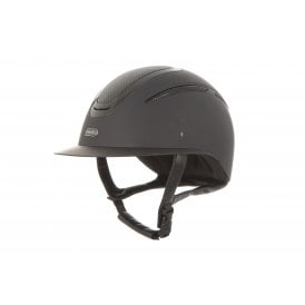 Evoke Elara Classic Peak Riding Hat - Black/Carbon