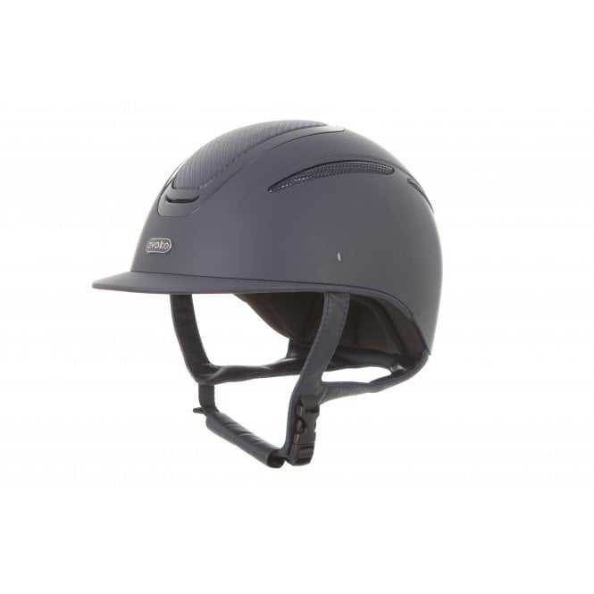 Evoke  Elara Classic Peak Riding Hat - Navy/Carbon