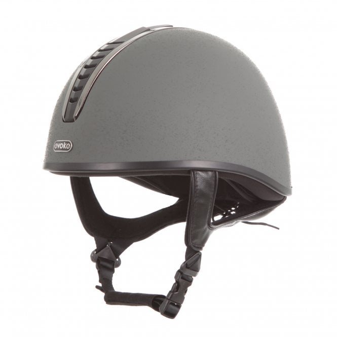 Evoke  Orion Jockey Skull Riding Helmet - Slate Black Gunmetal