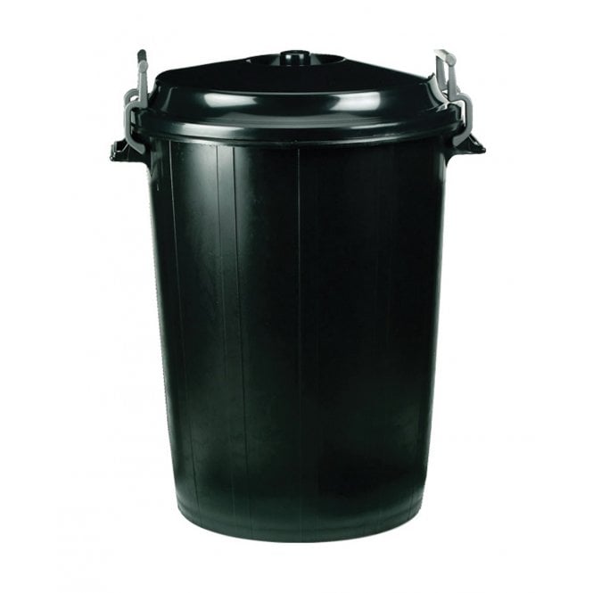 Faulks Red Gorilla 100 Litre Black Bin With Clip Lid