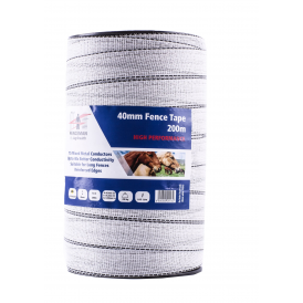 Fenceman High Performance Electric Fence White Tape 40mm x 200m