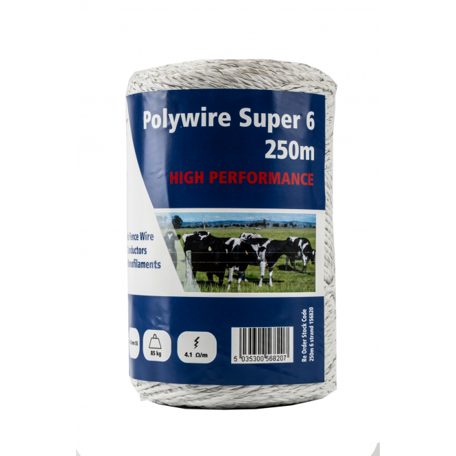 Fenceman  Polyrope Electric Fence Wire Super 6 250m