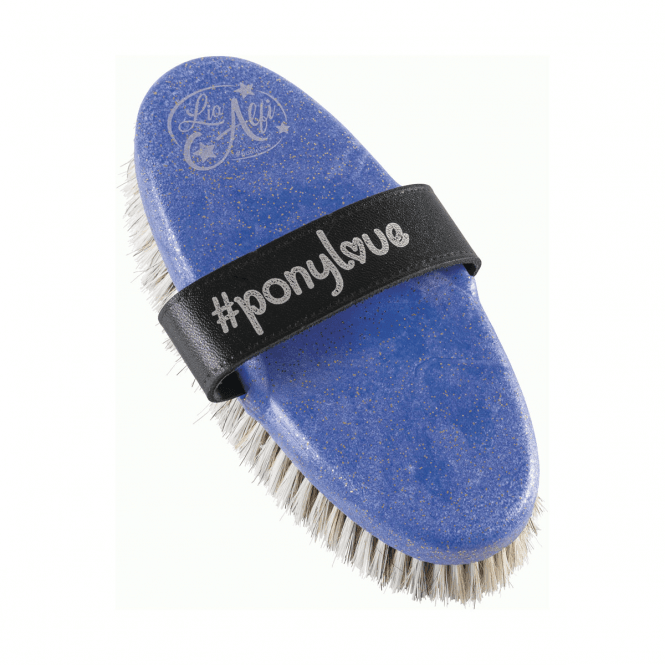 Haas  Ponylove Fellglanz Brush - Blue Glitter