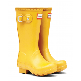 Hunter Original Kids Girls Wellingtons - Yellow