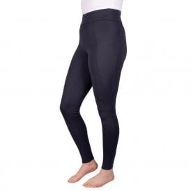 Hy Equestrian Melton Flex Womens Riding Tights - Dark Navy