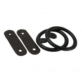 Hy Equestrian Peacock Rings & Leather Straps - Pair