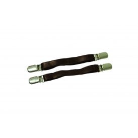 Hy Equestrian Rubber Jodhpur Clips - Brown