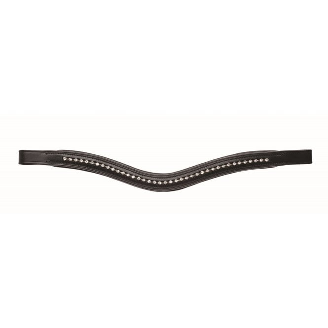 Kincade  Curved Diamante Browband - Black
