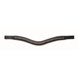 Kincade Curved Diamante Browband - Black