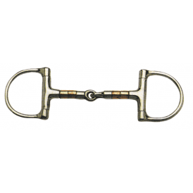 Korsteel Stainless Steel Copper & Steel Rollers Jointed D Ring Snaffle Bit