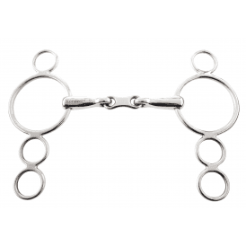 Korsteel Stainless Steel French Link 3 Ring Dutch Gag Bit