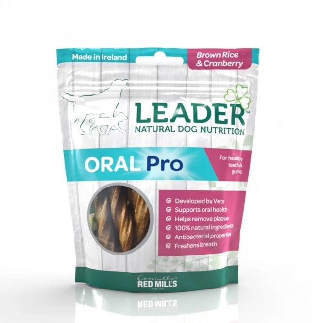 Leader  Oral Pro Dental Sticks – Brown Rice & Cranberry Flavour